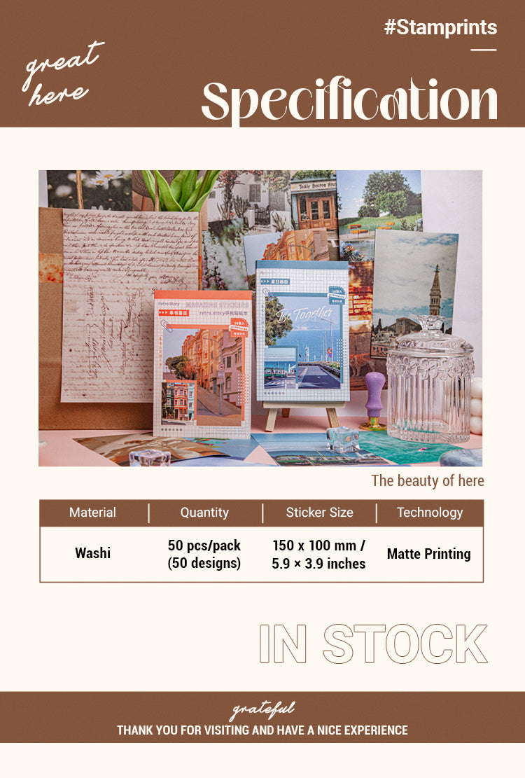 2Travel Scenery Series Washi Sticker Book1