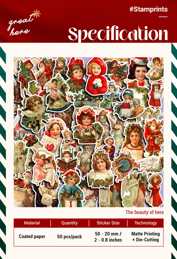 2Vintage Christmas Character-themed Stickers1