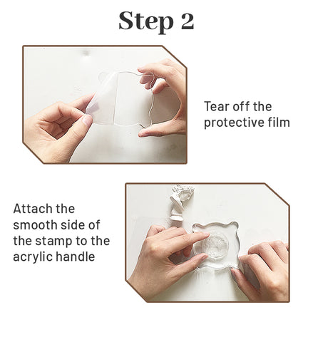 step 2 for using the acrylic block