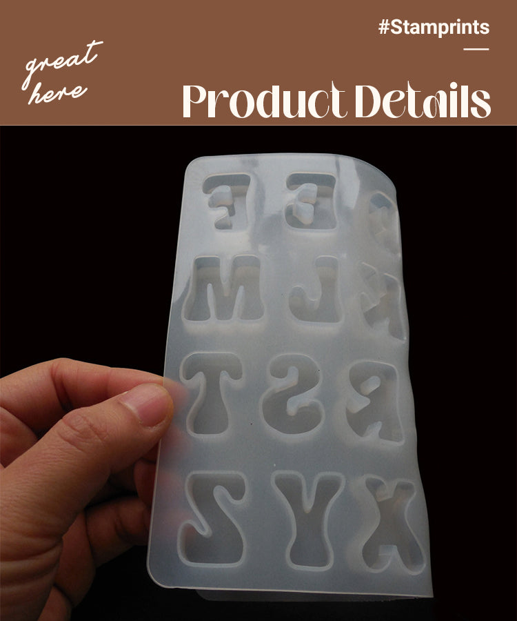 26-Letter Silicone Alphabet Molds for DIY Handcrafting and