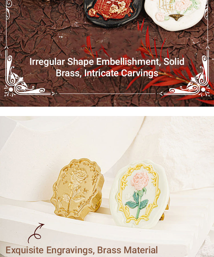 33D Relief Shoe, Rose, and Cage Wax Seal Stamp2