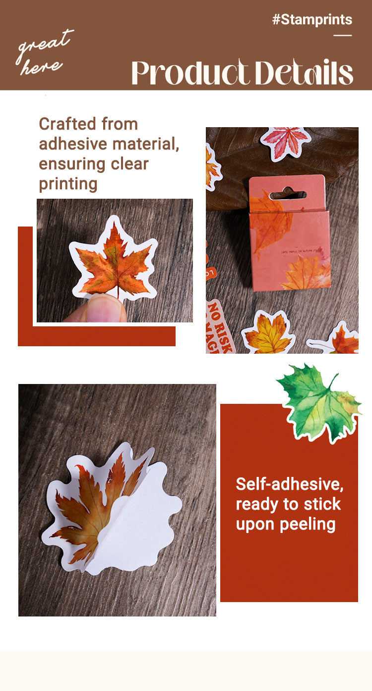 3Autumn Leaf Adhesive Stickers1