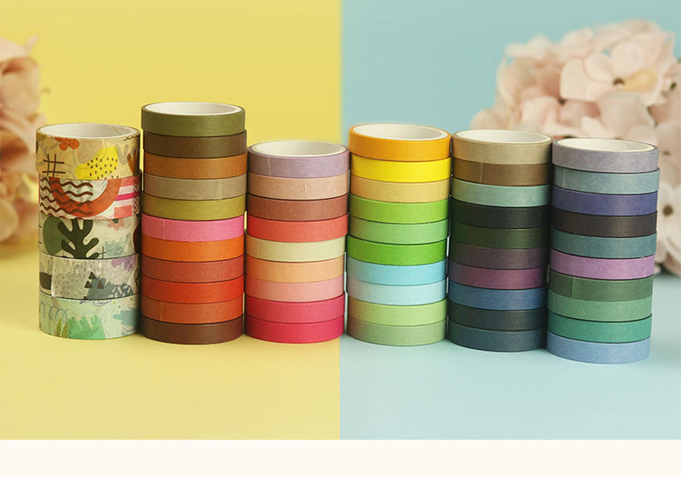 3Basic Solid Color Washi Tape Set (11 Rolls)2