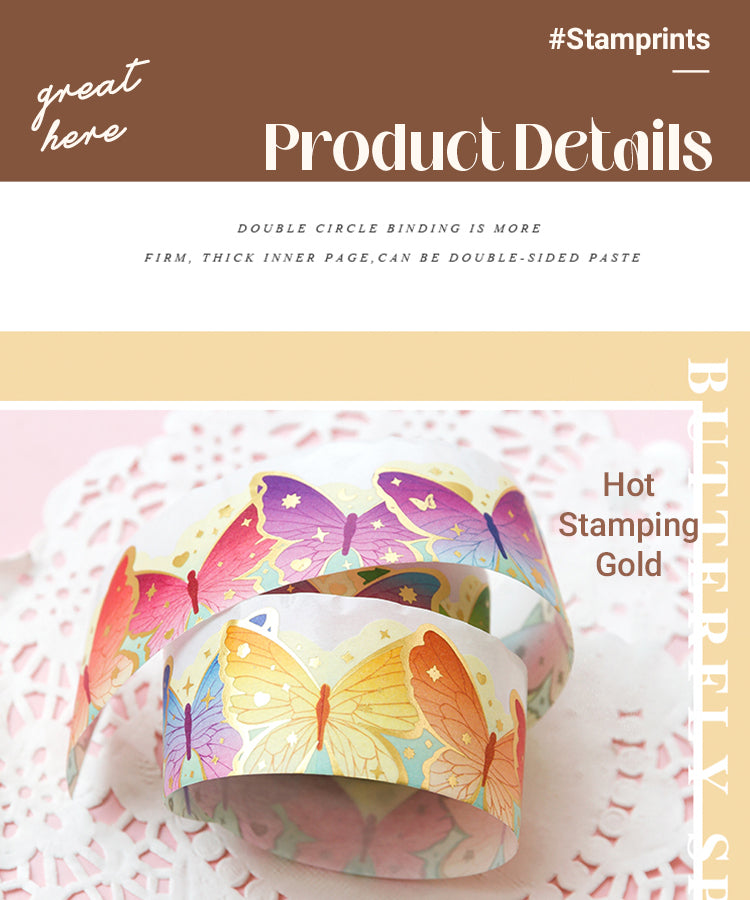 3Butterfly Foil Stamped Washi Decorative Tape1