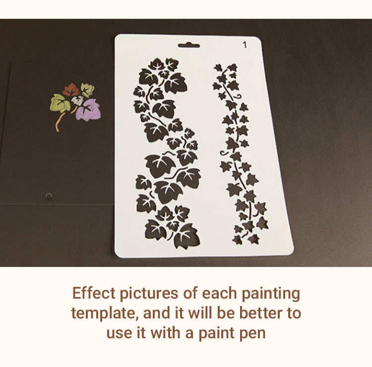 3Cartoon Hollow Floral Stencil2