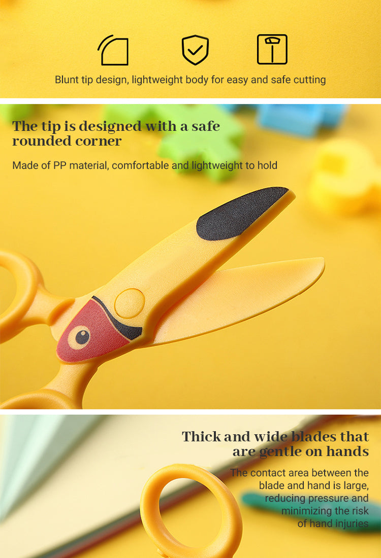 Cute Cartoon Plastic Safety Scissors for Kids Children Knife