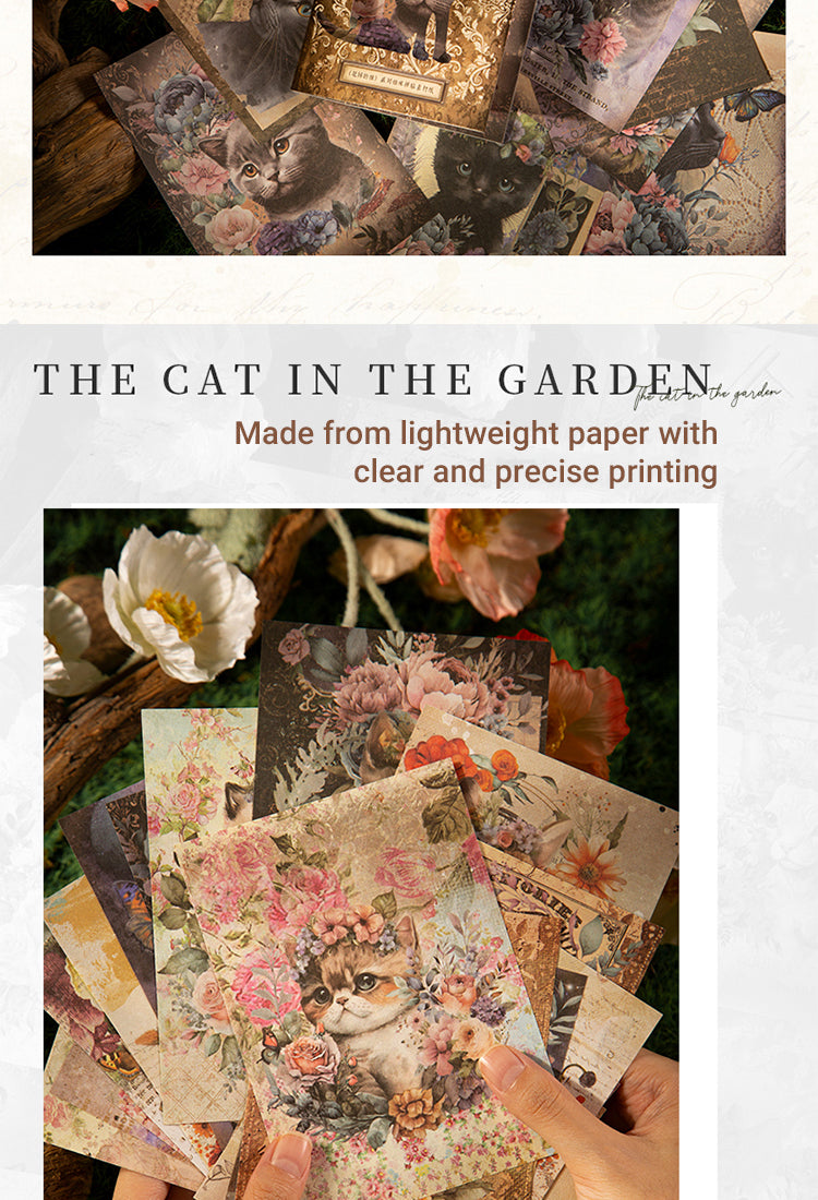 3Cat and Flower Scrapbook Paper2