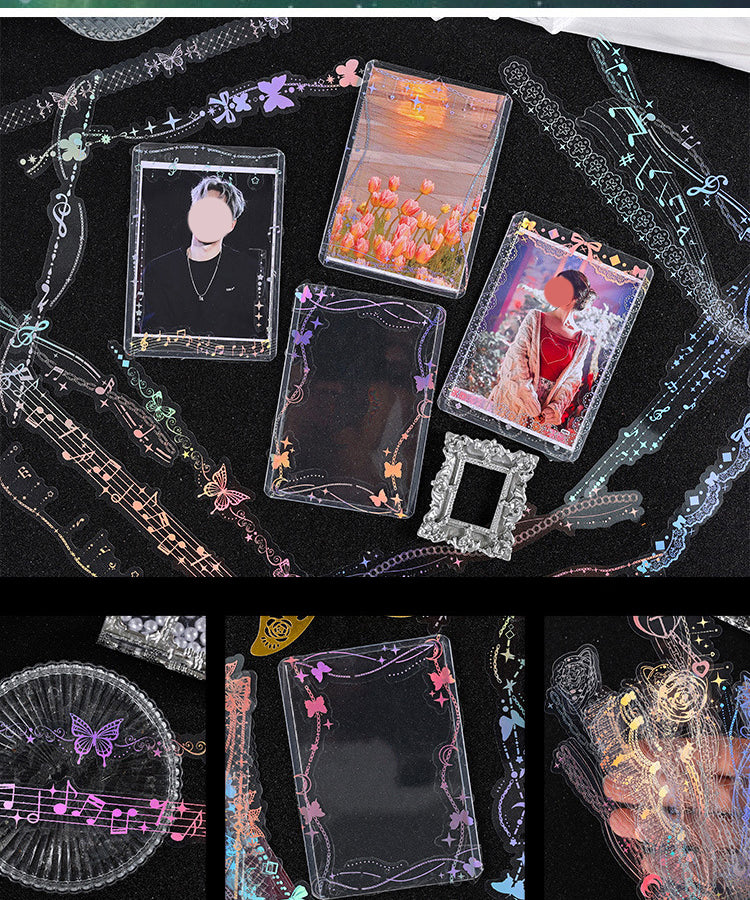 3Chain Holographic PET Stickers - Lace, Butterfly, Music, Moon2