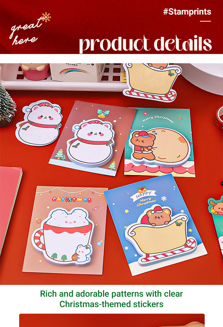 3Christmas Cartoon Bear Sticky Notes1