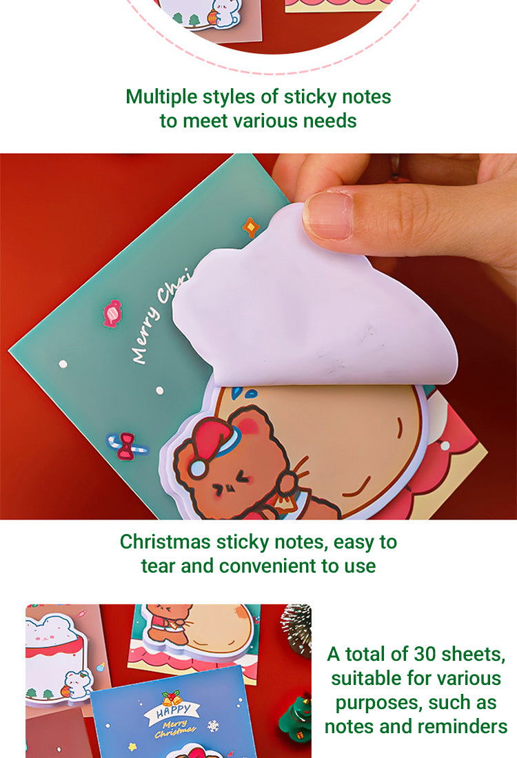 3Christmas Cartoon Bear Sticky Notes3