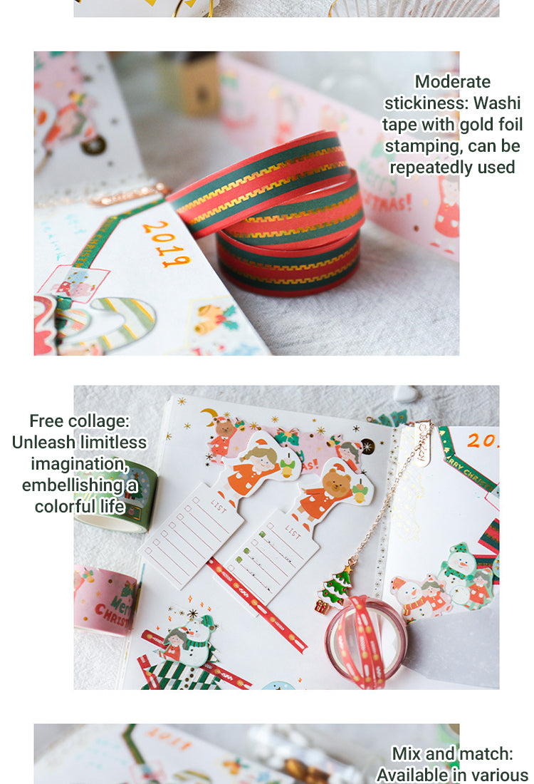 3Christmas Cartoon Foil Washi Tape Set (6 Rolls)2