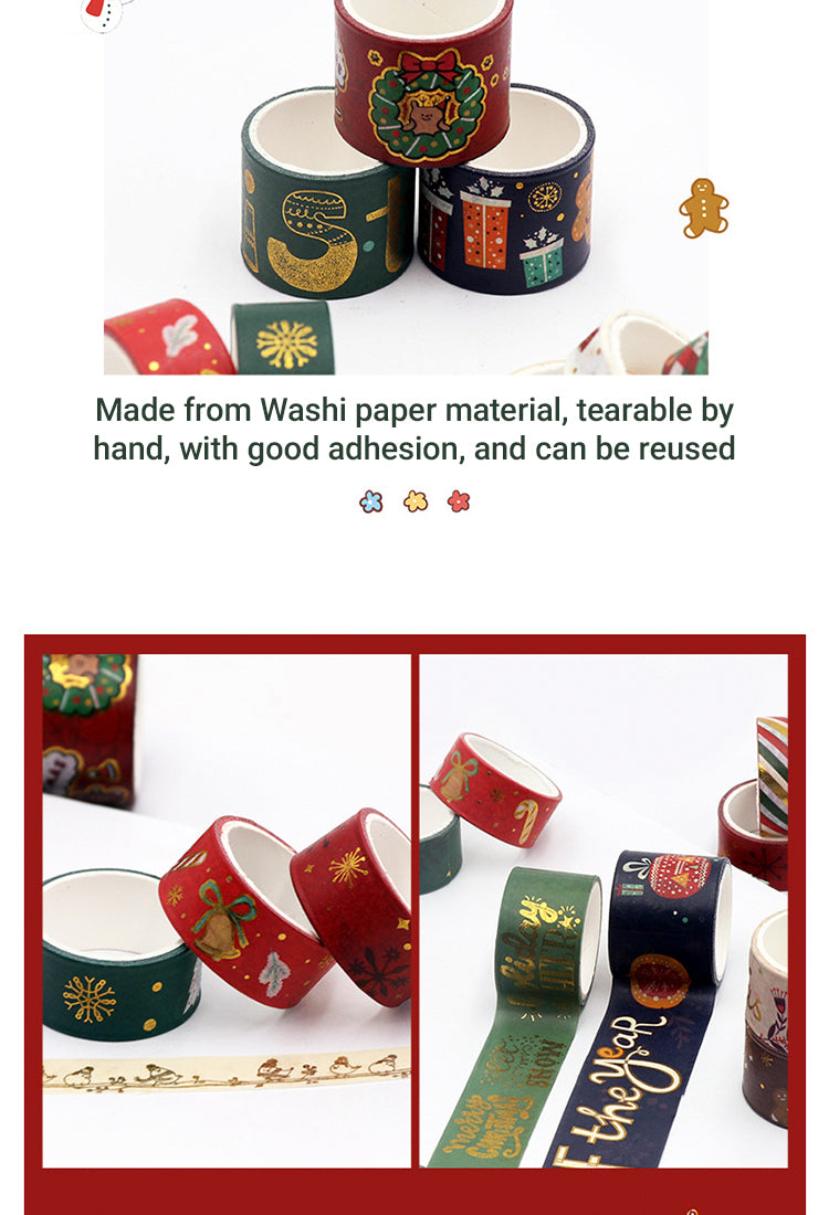 3Christmas Hot Stamping Gold Washi Tape Set (20 Rolls)2