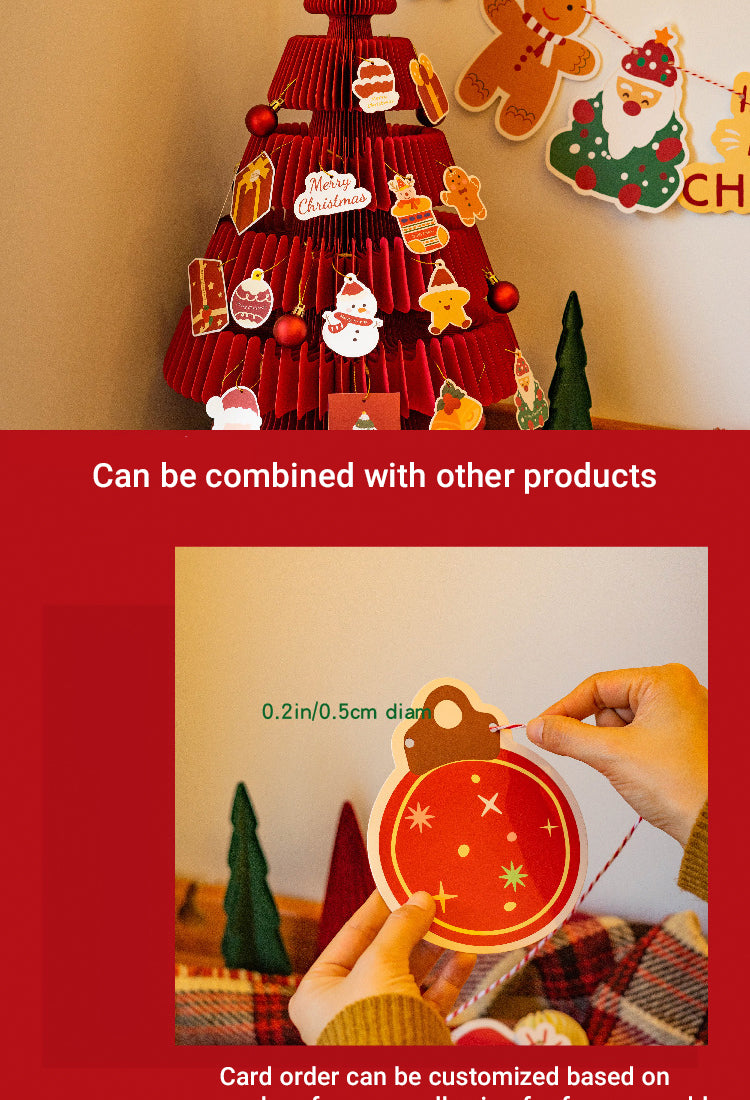 3Christmas Large Hanging Tags Greeting Cards3