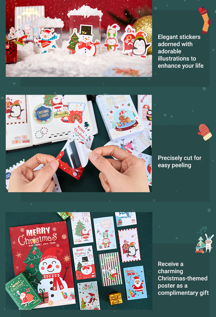 3Christmas Poster Washi and Coated Paper Sticker2