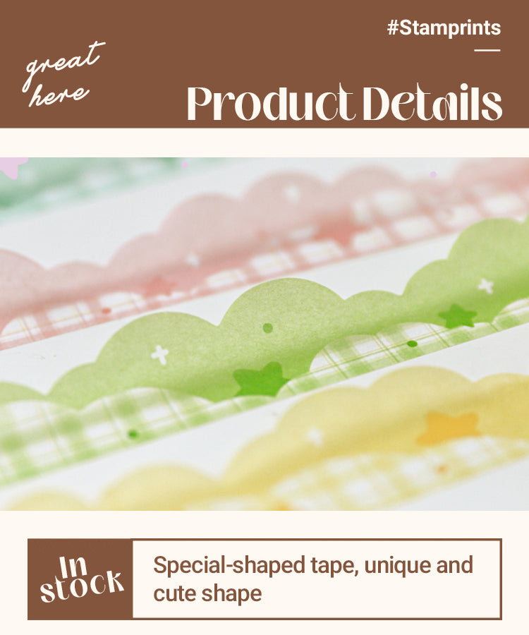 3Colorful Shaped Star Clouds Washi Tape1