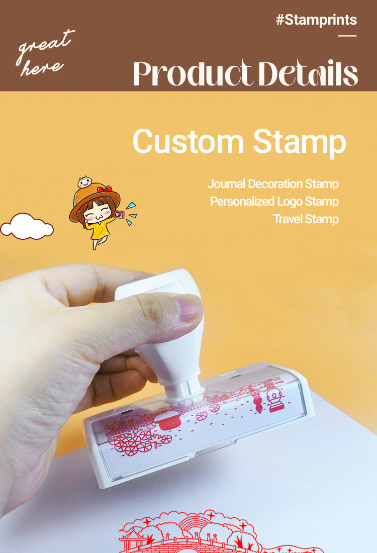 3Custom Design White Photosensitive Stamp With Your Artwork1