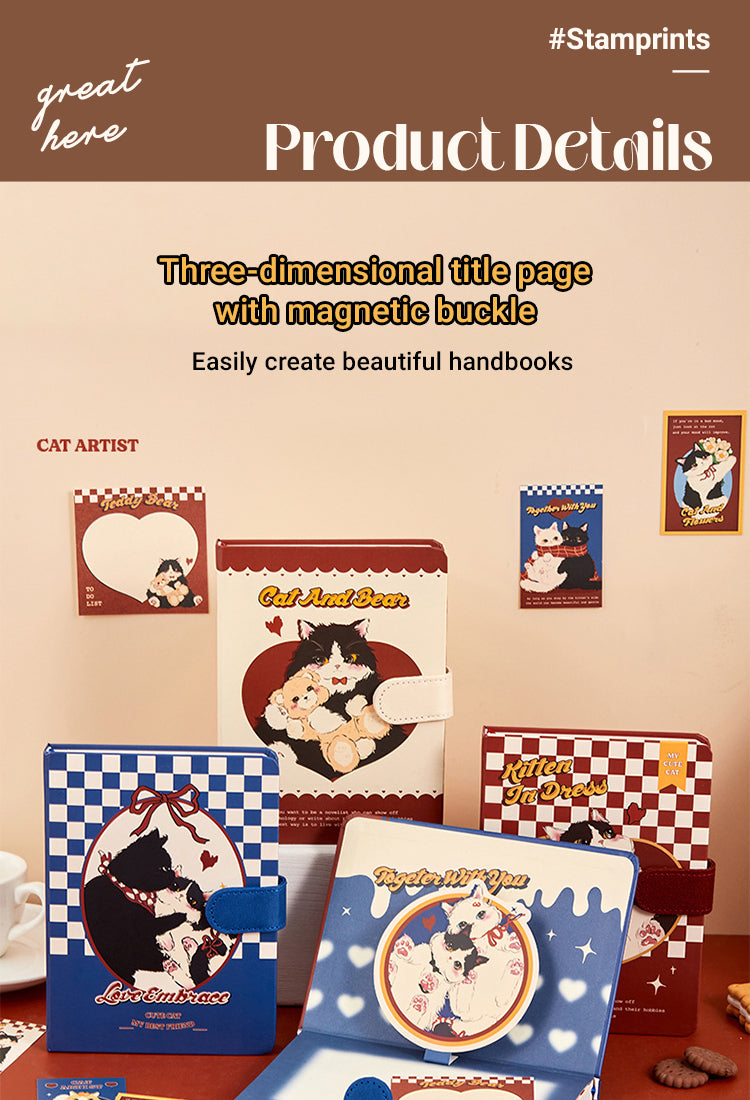 3Cute Cartoon Animal Series Kitty Journal Gift Box Set1