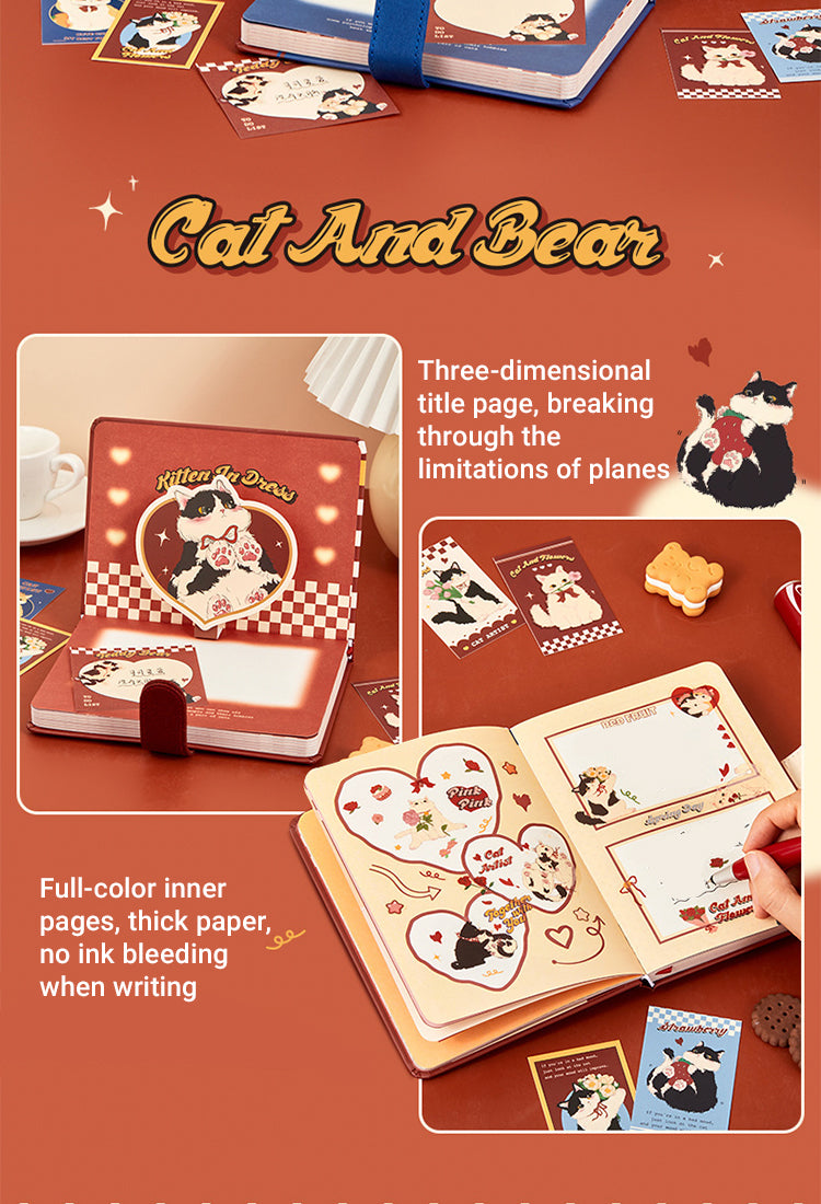 3Cute Cartoon Animal Series Kitty Journal Gift Box Set2
