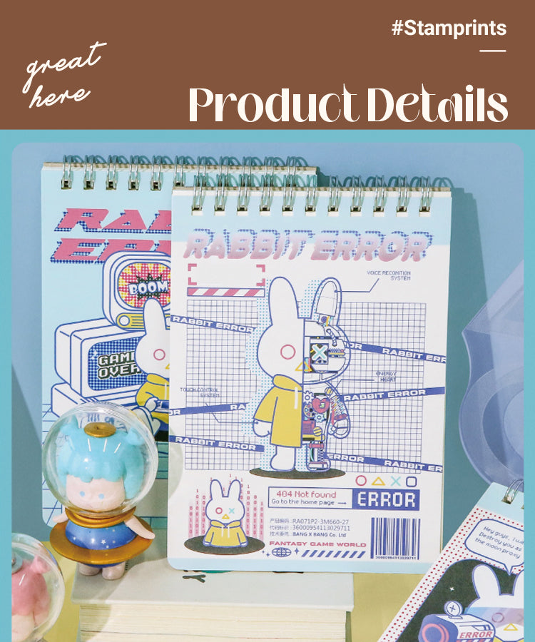 3Cute Cartoon Bunny Coil-Bound Journal Notebook1