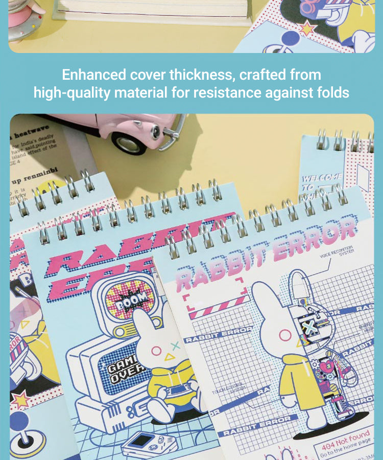 3Cute Cartoon Bunny Coil-Bound Journal Notebook2