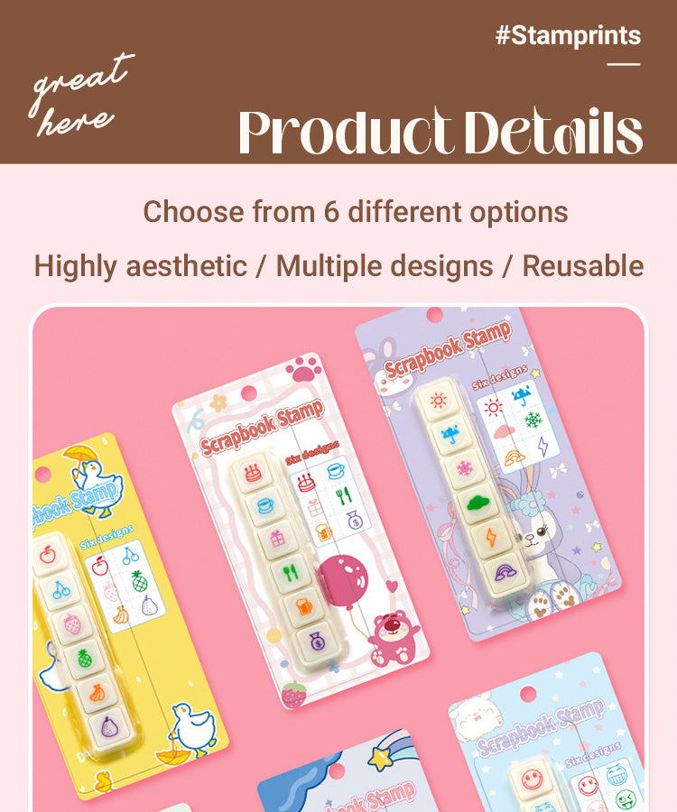 3Cute Cartoon Style Scrapbook Stamp Set1