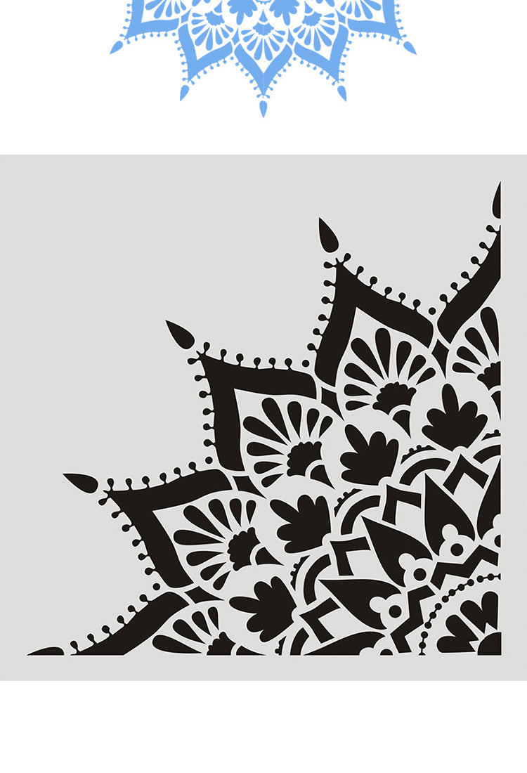 Card - Cartoon Hollow Floral Stencil