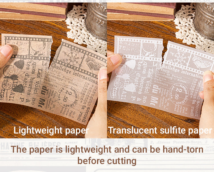 3Dual Material Vintage Manuscript and Invoice Decorative Paper2