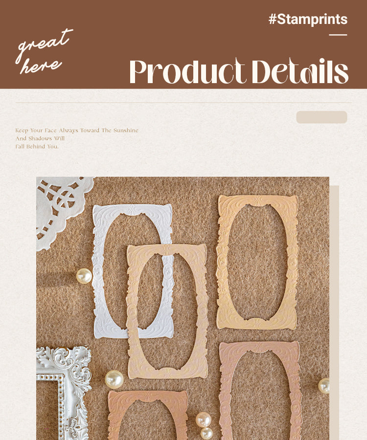 3Embossed Die-cut Hollow Border Cardstock Scrapbook Paper1