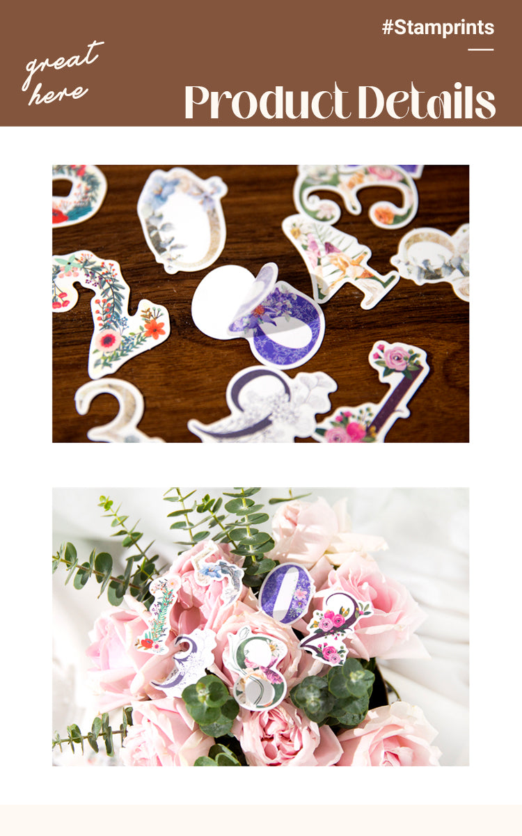 3Floral Number Washi Stickers1