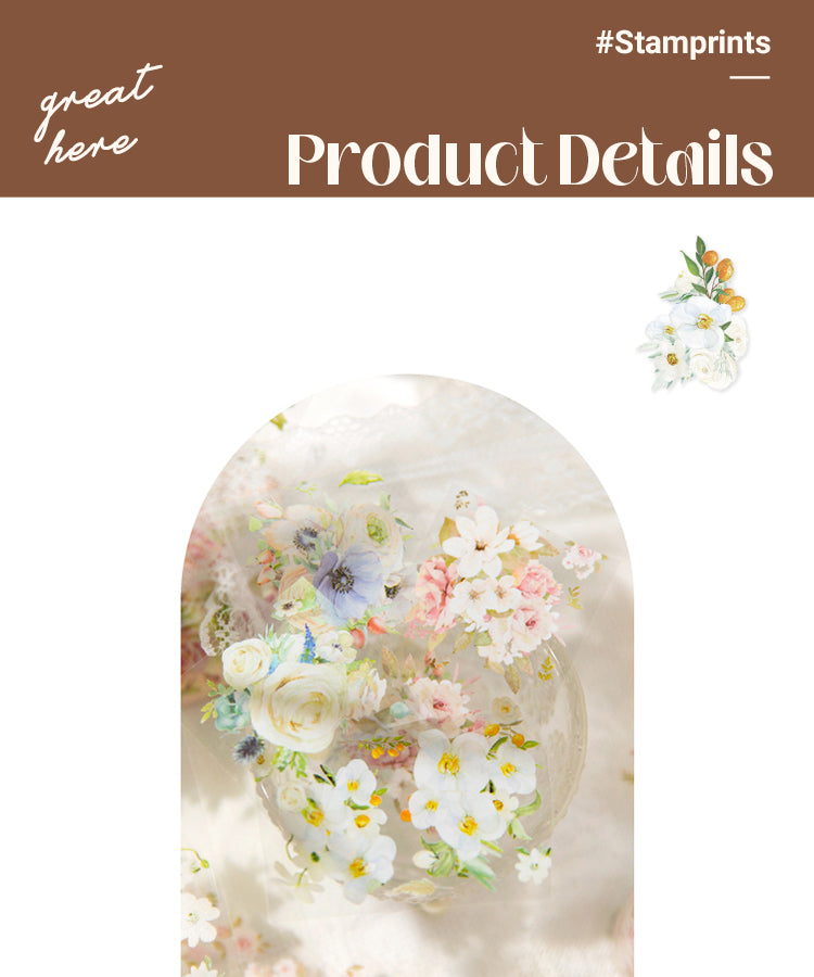 3Flower Botanical PET Decorative Tape1