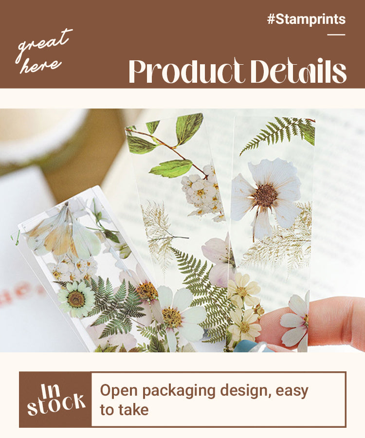 3Four Seasons Travel Series Translucent Plant PET Bookmarks1
