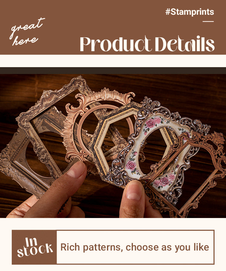 3Frame the Romance Series Vintage Hollow Decorative Paper1