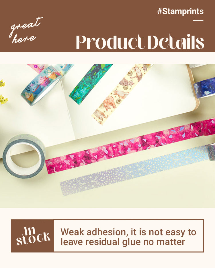 3Fresh Gem Floral Animal Damask Washi Tape1