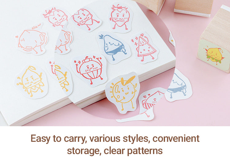 3Fruit-themed Cute Cartoon Rubber Stamp2