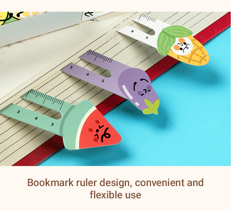 3Fruit House Series Cartoon Fruit Ruler Bookmarks2