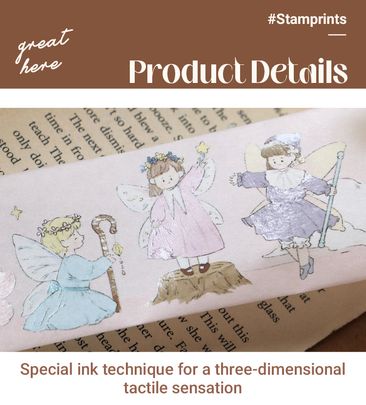 3Girl Cartoon Washi Tape - People, Music, Fairy1