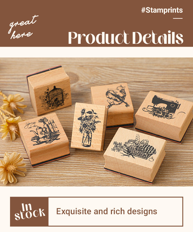 3Good Times DIY Retro Art Daily Wood Rubber Stamp1