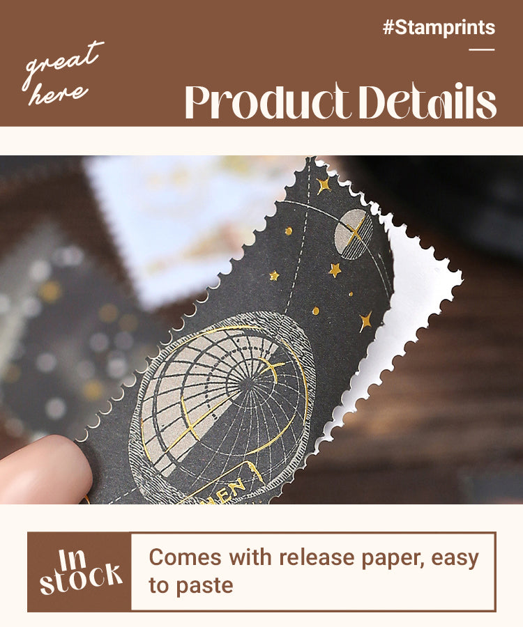 3Hot-Stamping Decorative Sticker-Stars Gourmet Stamp Travel1