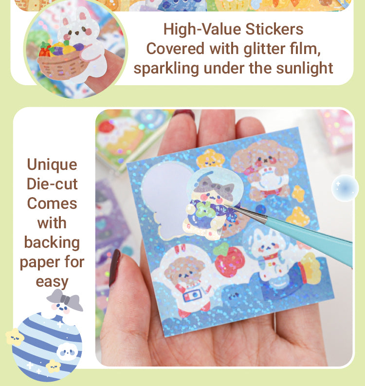 3Kawaii Cartoon Animal Children's Journal Decorative Stickers2