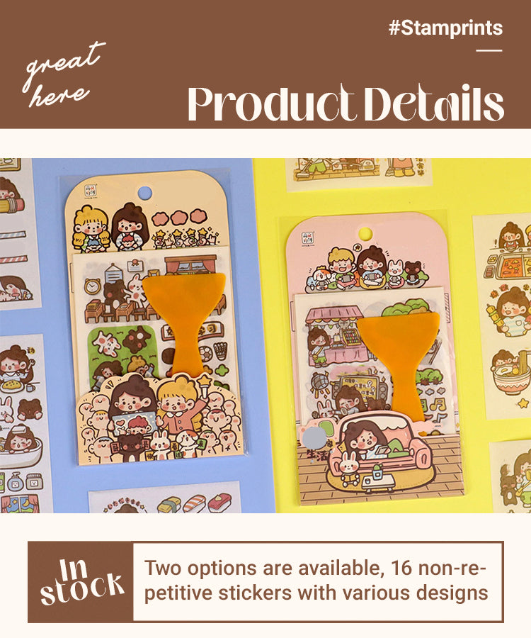 3Kawaii Cartoon Handmade DIY Washi Stickers1