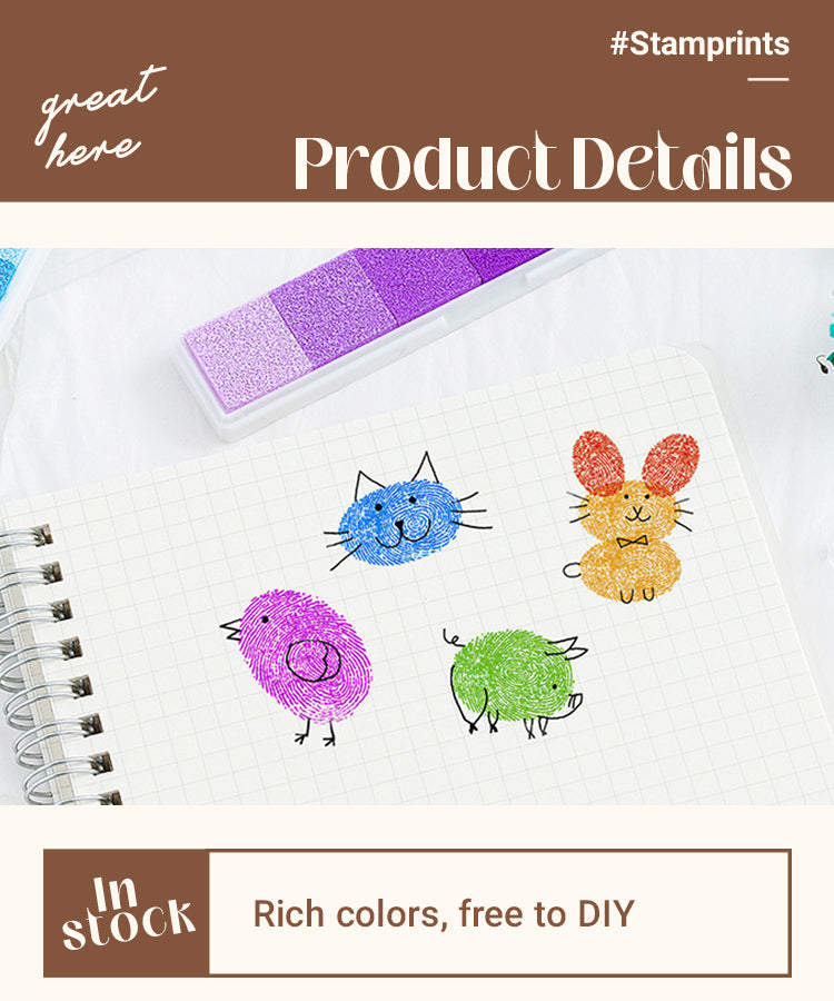 3Long Gradient Candy Color Ink Pad Set1