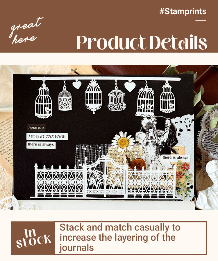 3Long Holiday Series Hollow Lace Jornal Border Decorative Paper1