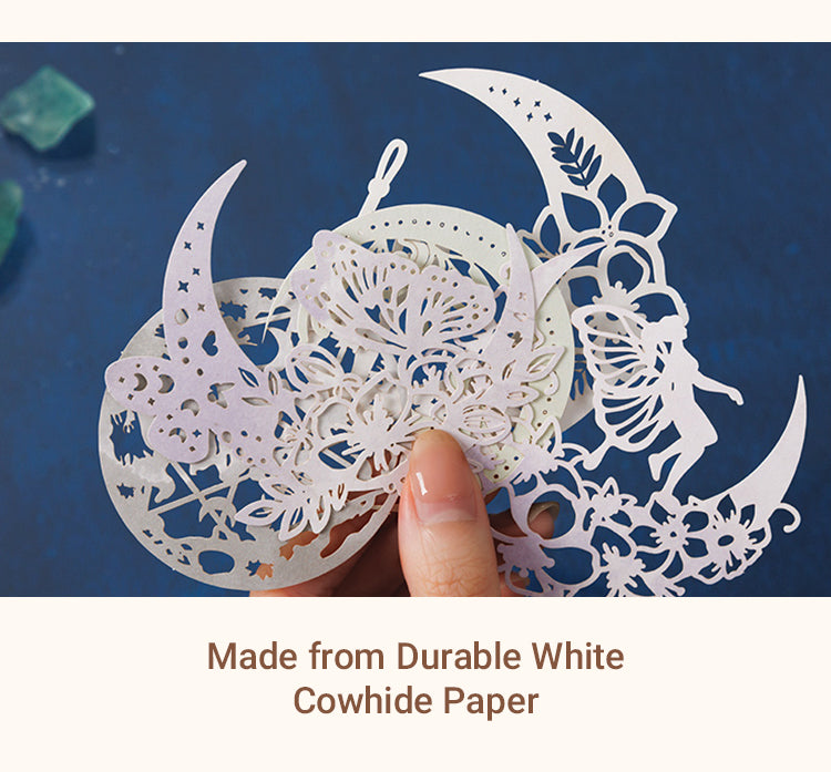 3Lunar Phase-themed Exquisite Cutout Decorative Paper2