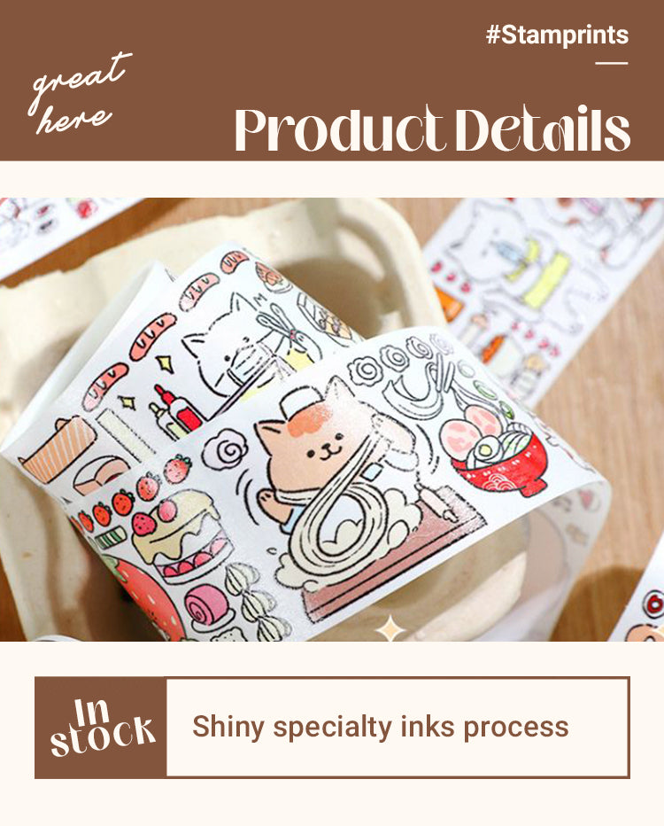 3Mew Mew's Life Cartoon Cat Washi Tape1