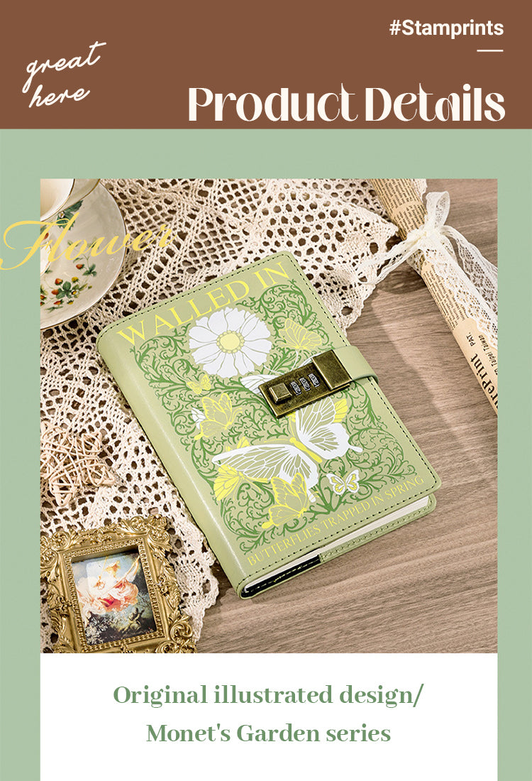 3Monet's Garden Retro Password Combination Notebook1