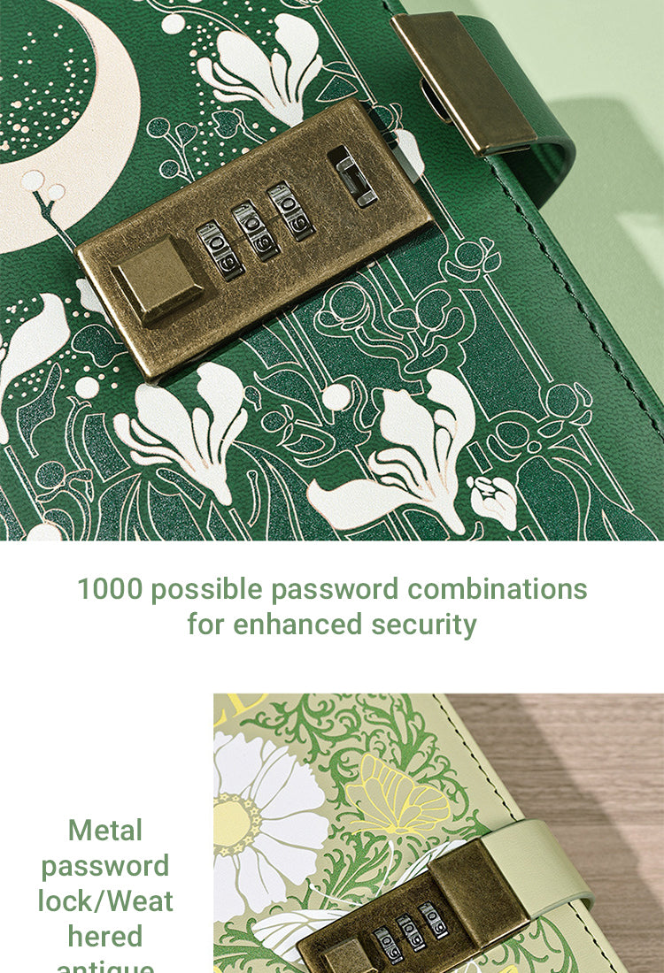 3Monet's Garden Retro Password Combination Notebook4