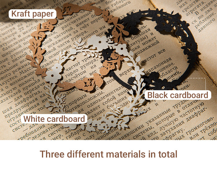3Multi-material Die-cut Wreath Border Scrapbook Paper2