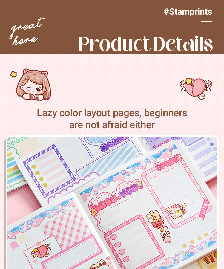 3Mysterious Kingdom Series Cute Girl Square Diary Journal1