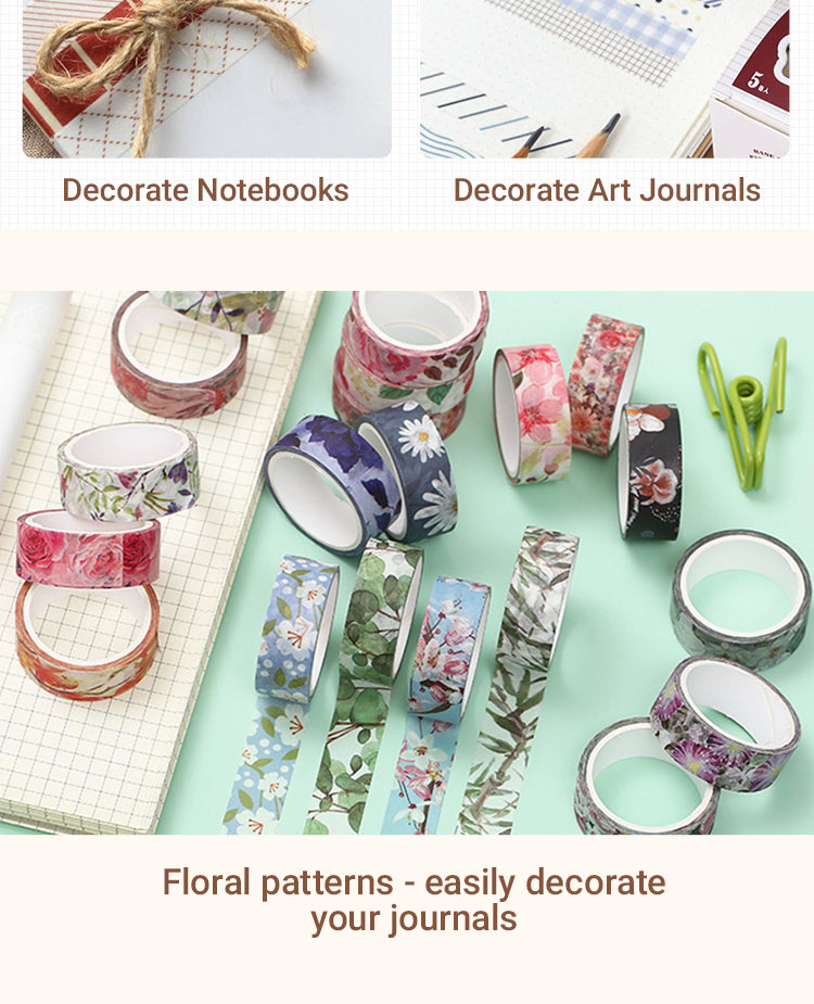 Tape - Pastoral Flower Washi Tape Set