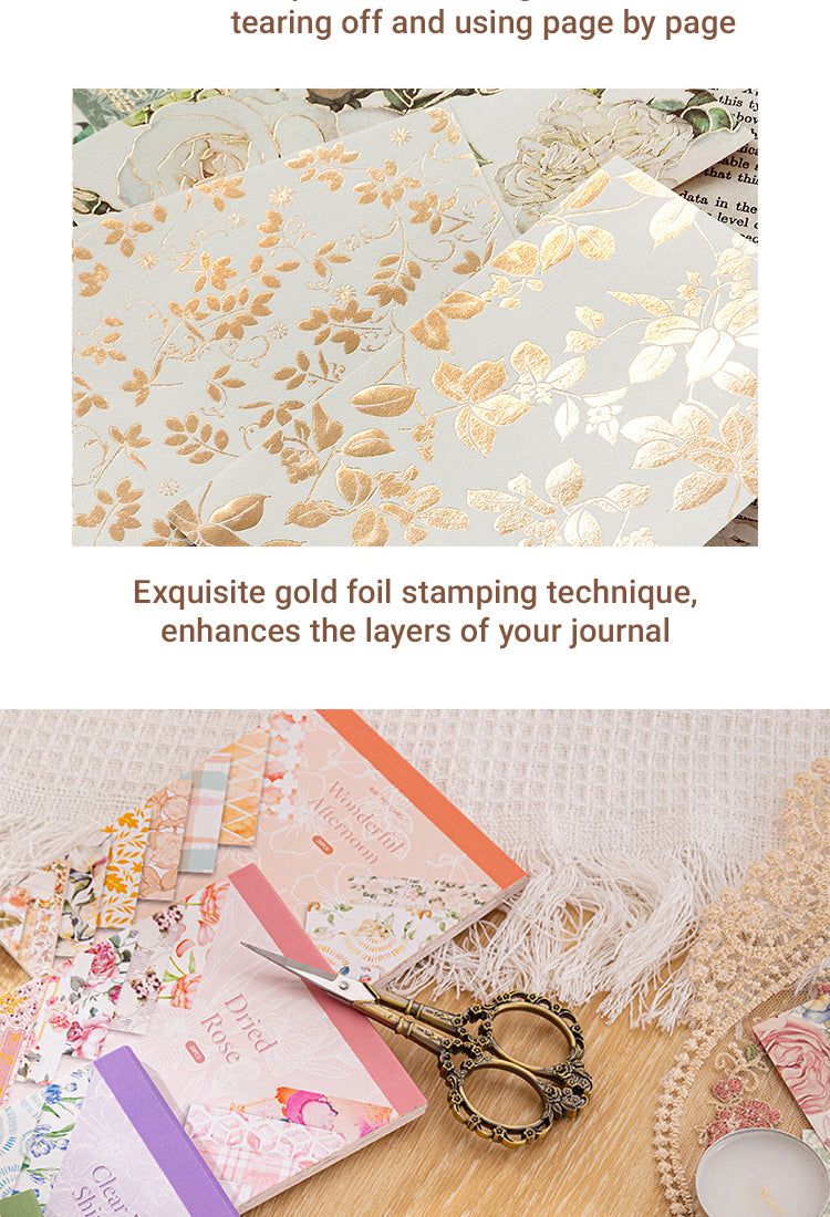 3Plant and Flower Hot Stamping Gold Sticker Book3